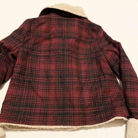 American Eagle Outfitters Womens Size Small Plaid Wool Blend Jacket Coat - Picture 16 of 16